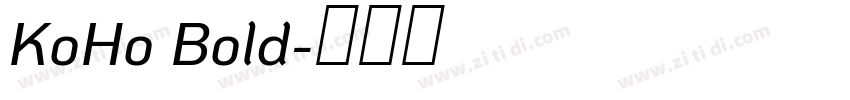 KoHo Bold字体转换